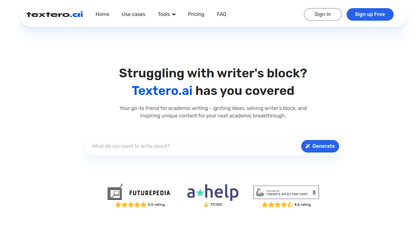 Textero.ai website 