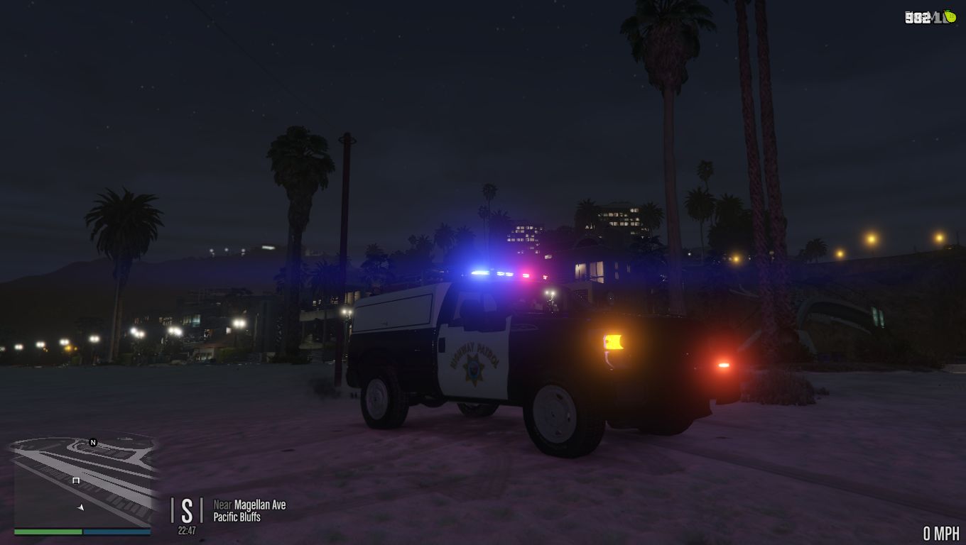 police truck at beach