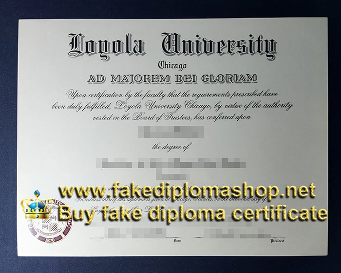 LUC diploma, Loyola University Chicago diploma