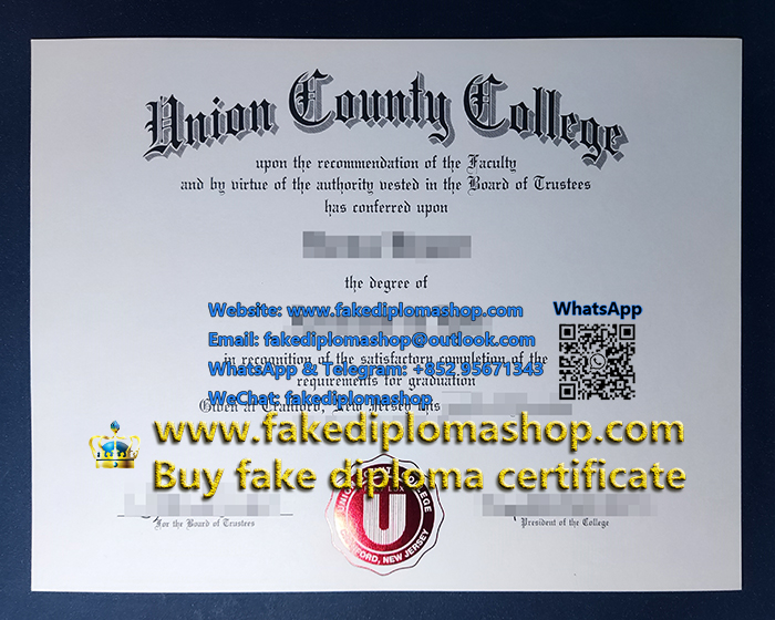 Union County College diploma