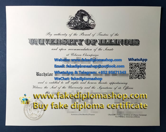 University of Illinois diploma of Bachelor, UIUC degree