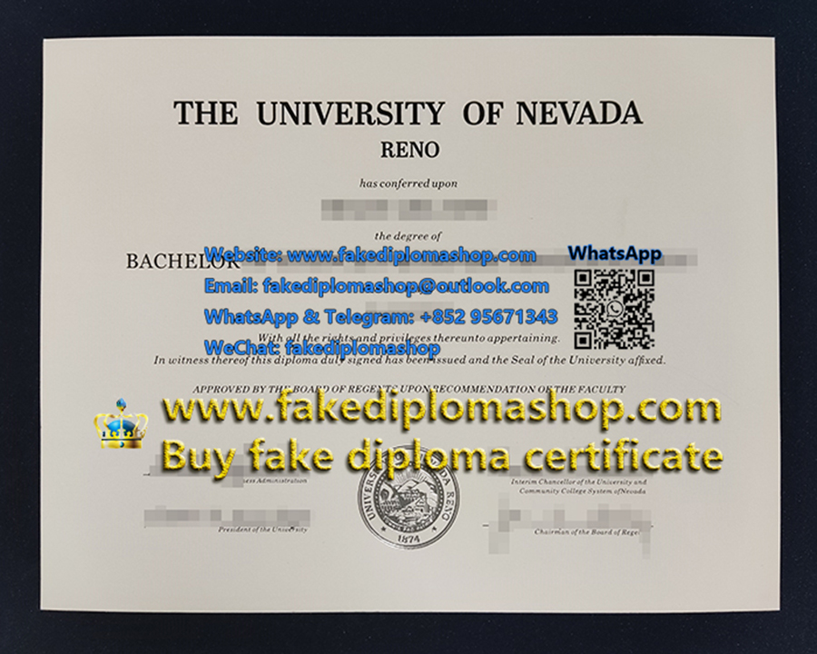 University of Nevada, Reno diploma, UNR degree